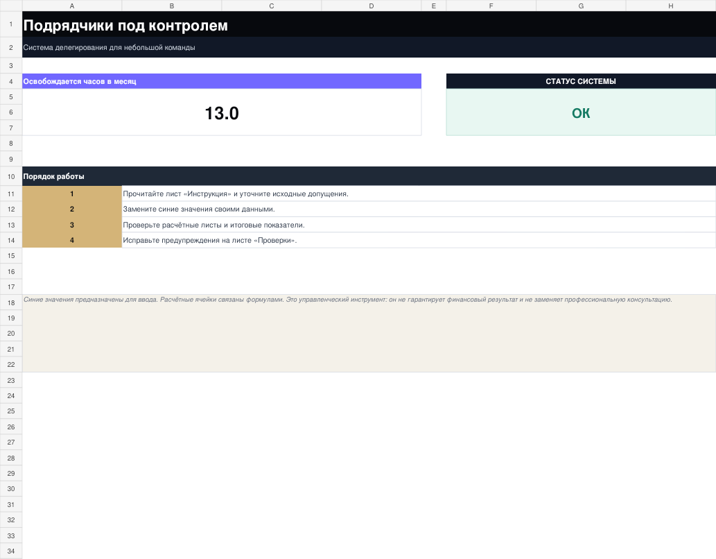 Обзор рабочего XLSX-файла Подрядчики под контролем
